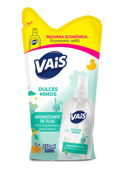 Aromatizante de Tela REPUESTO Dulces Mimos x250 ml. Algabo