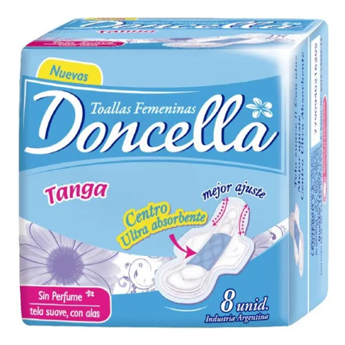 Toallitas Doncella x8 unid. TANGA CELESTE