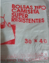 Bolsa Camisetas 30x40 Reforzada (Rojo)