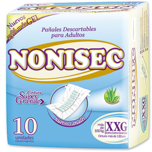 PAÑAL NONISEC EXTRA EXTRA GRANDE x10 unid. CELESTE