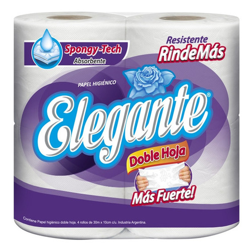 Papel Higienico Elegante 4X30X10 D.H Resistente