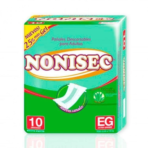 PAÑAL NONISEC EXTRA GRANDE x10 unid. VERDE