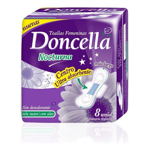 Toallitas Doncella x8 unid. NOCTURNA VIOLETA