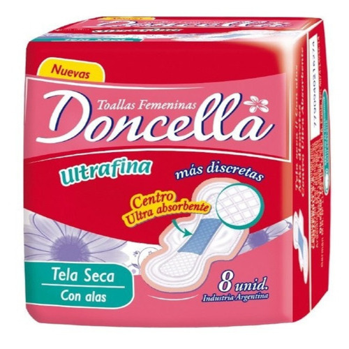 Toallitas Doncella X8 unid. ULTRA FINA ROJO
