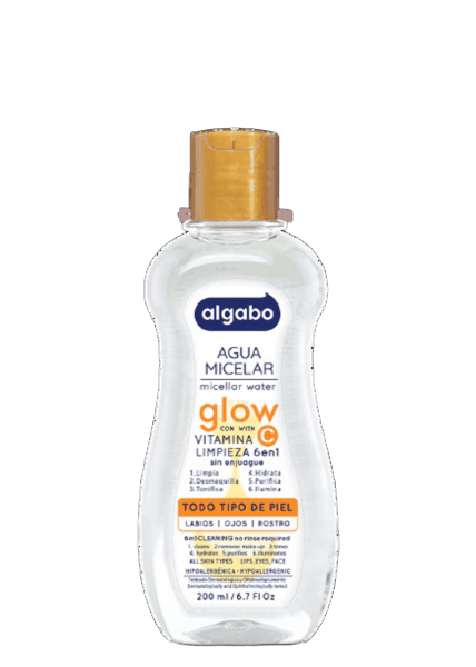Agua Micelar Control Glow Con Vitamina C Limpieza 6 En 1 200ml.