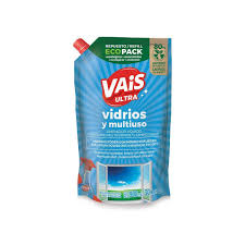 Limpiador Liquido Vais Ultra x900 ml. REPUESTO Vidrio y Multiuso 