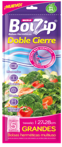 Bolsas Hermetica GRANDE con Doble Cierre x5 Unid.